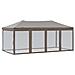 Tenda Per Feste Pieghevole Con Pareti Laterali Tortora 3x6 M - Foto miniatura 1