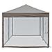 Tenda Per Feste Pieghevole Con Pareti Laterali Tortora 3x6 M - Foto miniatura 3