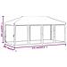 Tenda Per Feste Pieghevole Con Pareti Laterali Tortora 3x6 M - Foto miniatura 4
