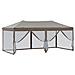 Tenda Per Feste Pieghevole Con Pareti Laterali Tortora 3x6 M - Foto miniatura 8