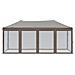 Tenda Per Feste Pieghevole Con Pareti Laterali Tortora 3x6 M - Foto miniatura 9
