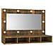 Mobile A Specchio Con Led Rovere Fumo 90x31,5x62 Cm - Foto miniatura 10
