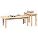 Set Tavolini Da Salotto 2 Pz In Legno Massello Di Pino - Foto miniatura 3