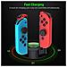 Stazione Di Ricarica Joy-con Per Nintendo Switch Per 4 Controller Di Gioco - Foto miniatura 12