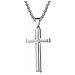 Collana Croce Acciaio Inossidabile 60 Cm Silver - Foto miniatura 1