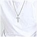 Collana Croce Acciaio Inossidabile 60 Cm Silver - Foto miniatura 3