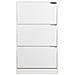 Scarpiera 3 Ante Ripiani Doppia Profondita Legno Mdf 63x24x115 Bianco Frassinato - Foto miniatura 4