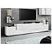 Mobile Porta Tv Nico, Credenza Bassa Da Soggiorno, Base Porta Tv, 100% Made In Italy, Cm 240x45h52, Bianco Lucido - Foto miniatura 1