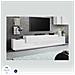 Mobile Porta Tv Nico, Credenza Bassa Da Soggiorno, Base Porta Tv, 100% Made In Italy, Cm 240x45h52, Bianco Lucido - Foto miniatura 4