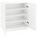 Scarpiera Joel, Mobile Multiuso A 2 Ante, Portascarpe Da Ingresso, 100% Made In Italy, Cm 80x38h86, Bianco Lucido - Foto miniatura 4