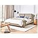 Letto Velluto A Coste Melle 160 X 200 Cm Tortora - Foto miniatura 1