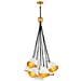 Lampadario Industrial Nordico Nula Acciaio 15 Luci E14 - Foto miniatura 1