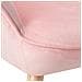 Poltrona Con Sgabello Da Salotto In Velluto Rosa Sedia Con Poggiapiedi Moderno - Foto miniatura 3