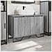 Mobile Lavabo Bagno Grigio Sonoma 91x35x60 Cm In Truciolato - Foto miniatura 3