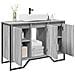 Mobile Lavabo Bagno Grigio Sonoma 91x35x60 Cm In Truciolato - Foto miniatura 1