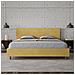 Letto Contenitore Imbottito 200x200 Microfibra Ocra Antea - Foto miniatura 3