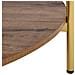 Tavolino Basso Con Piano In Vetro Legno Scuro E Oro Lovell - Foto miniatura 5