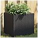 Fioriere Da Giardino 2 Pz Nere 36x30x32 Cm In Polyrattan - Foto miniatura 1