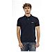 Polo Elegante In Cotone Blu Ricamato - 3xl - Foto miniatura 1