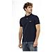 Polo Elegante In Cotone Blu Ricamato - 3xl - Foto miniatura 2