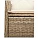 Sedie da Giardino Reclinabili 2pz con Tavolino Polyrattan Beige - Foto miniatura 2