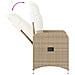 Sedie da Giardino Reclinabili 2pz con Tavolino Polyrattan Beige - Foto miniatura 6