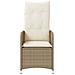 Sedie da Giardino Reclinabili 2pz con Tavolino Polyrattan Beige - Foto miniatura 7
