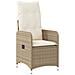Sedie da Giardino Reclinabili 2pz con Tavolino Polyrattan Beige - Foto miniatura 9