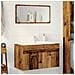 Mobile Lavabo Bagno Legno Antico 90x38,5x46 Cm Multistrato - Foto miniatura 3
