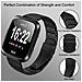 Cinturino Per Orologio Fitbit Versa 2/lite - Acciaio Inossidabile Black - Foto miniatura 3