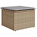 Set da Pranzo da Giardino 8 Pezzi con Cuscini Beige Polyrattan - Foto miniatura 6