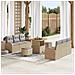 Set Divano da Giardino  9 Pezzi con Cuscini Beige Polyrattan Acacia, Divano da Giardino  2 Posti con Storage e Cuscini Beige Polyrattan, Set da Pranzo da Giardino  3 Pezzi con Cuscini Beige Polyrattan Acacia - Foto miniatura 2