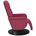 Poltrona Reclinante Massaggiante Poggiapiedi Rosso Vino Velluto - Foto miniatura 5