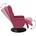 Poltrona Reclinante Massaggiante Poggiapiedi Rosso Vino Velluto - Foto miniatura 7