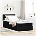 Struttura Letto Pouf con Materasso Nero 90x190 cm in Tessuto - Foto miniatura 3