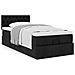 Struttura Letto Pouf con Materasso Nero 90x190 cm in Tessuto - Foto miniatura 4
