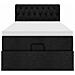 Struttura Letto Pouf con Materasso Nero 90x190 cm in Tessuto - Foto miniatura 7