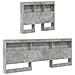 Testata contenitore Grigio cemento 75 cm Legno multistrato - Foto miniatura 4