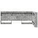 Testata contenitore Grigio cemento 75 cm Legno multistrato - Foto miniatura 5