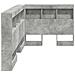 Testata contenitore Grigio cemento 75 cm Legno multistrato - Foto miniatura 6