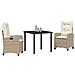 Set da Pranzo per Giardino 3 pcs Beige polyrattan - Foto miniatura 3