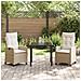 Set da Pranzo per Giardino 3 pcs Beige polyrattan - Foto miniatura 4