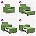 Divano Letto Singolo Verde chiaro 90 x 165 x 87 cm Velluto - Foto miniatura 9