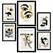 Set Di 6 Stampe Stampe Artistiche In Stile Schizzo Con Inchiostro Nero Per L'interior Design A3 & A4 Senza Cornice - Foto miniatura 1
