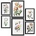 Set Di 6 Stampe Fiori Pastello Stampe Naturalistiche E Botaniche A Colori Con Motivi Floreali Su Sfondi Bianchi Puri A3 & A4 Cornice Nera - Foto miniatura 1