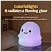 Luce Notturna Fantasma Calda - Lampada Tattile In Silicone Con Luminosità Regolabile - Foto miniatura 3