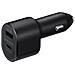 Caricabatterie Originale Auto Dual Fast Charging Ep-l5300 60w Black Bulk Per Smartphone - Foto miniatura 1