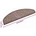 Tappetini per scale autoadesivi 30 pz 65x21x4 cm Marrone Chiaro semicircolari grandi - Foto miniatura 8
