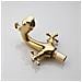 Rubinetto per lavabo da bagno, Blackswan, tipo M268 Dragon, modello oro, misura 20 cm - Foto miniatura 4