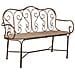 Panchina In Metallo 146,69x55,25x45,09/89,54h Cm Marrone - Foto miniatura 1